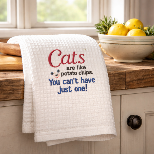 Cats Are Like Potato Chips towel