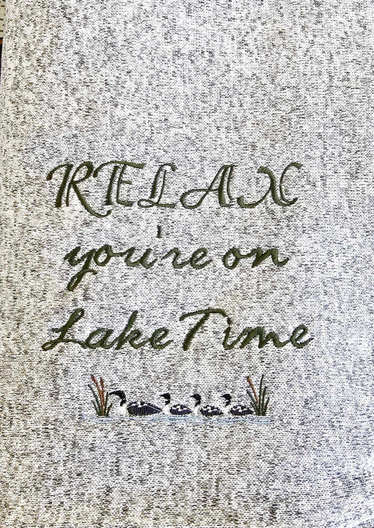 Relax You're On Lake Time Blanket