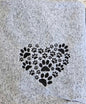 Paw Print Heart Blanket