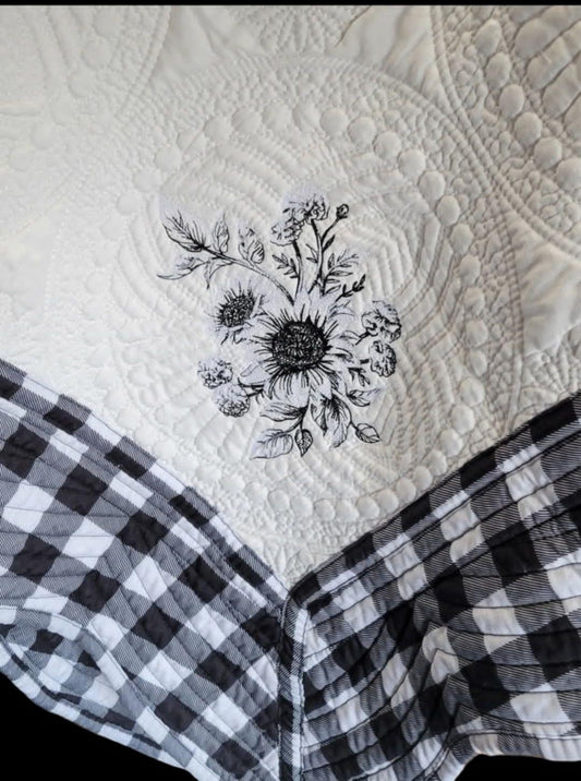 Black & White Flower Quilt