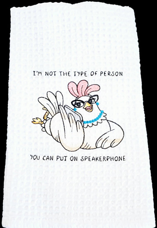 Speakerphone Chicken Kitchen Towel