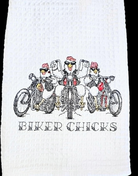 Biker Chicks Kitchen Towel